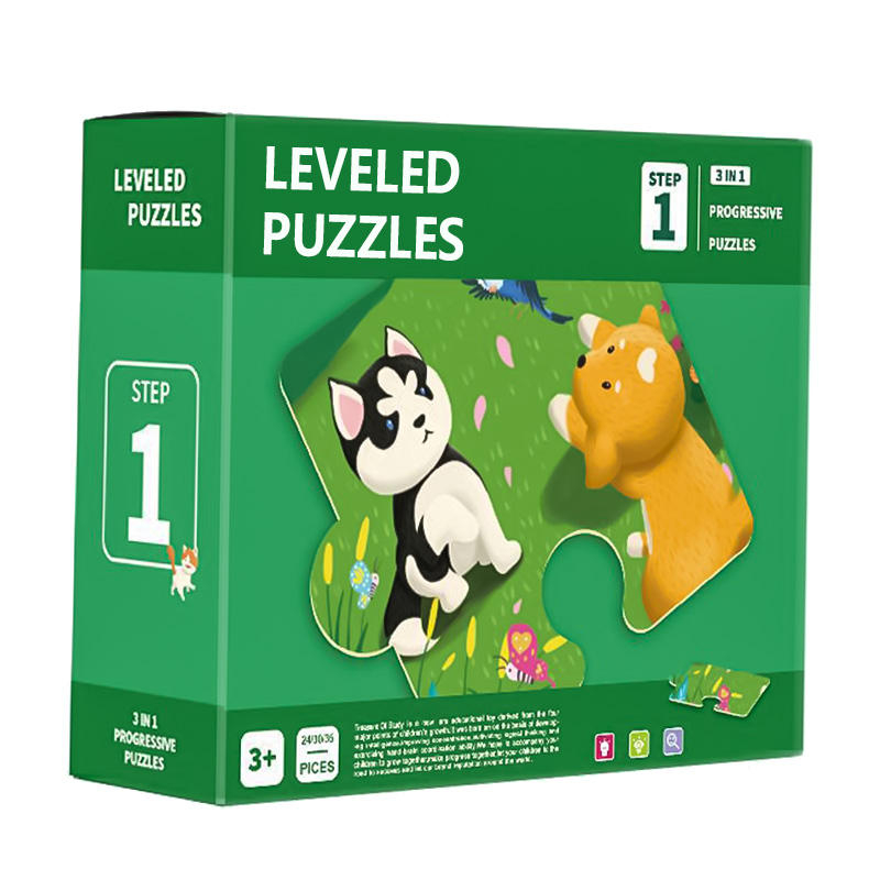 Vorschulpädagogik Kinder lernen Spiel Lehre Papier Spielzeug Puzzles