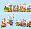 Umweltfreundliches Kinder-Cartoon-Spielzeug-Puzzle 12- und 16-teiliges 2-in-1-Holzpuzzle