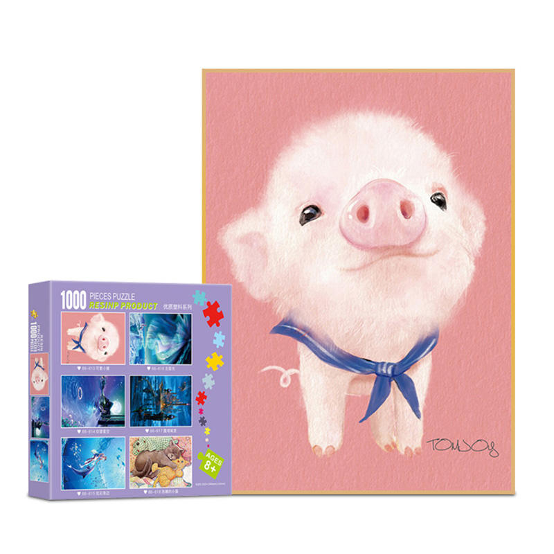 Beliebtestes Lernspielzeug Kunststoff-Puzzlebox Verschiedene Arten von 1000-teiligen Puzzles