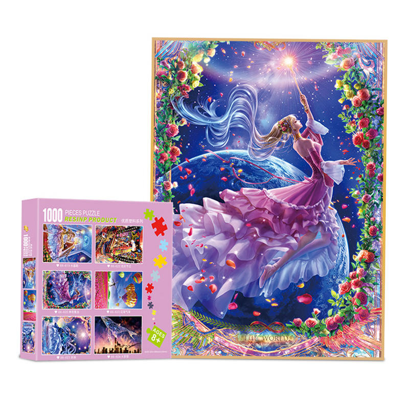 Beliebtestes Lernspielzeug Kunststoff-Puzzlebox Verschiedene Arten von 1000-teiligen Puzzles