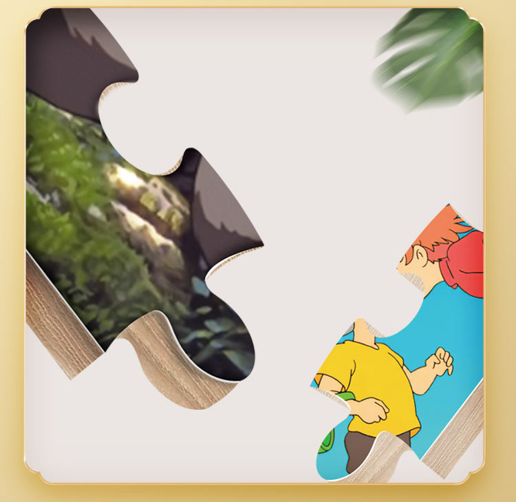 Umweltfreundliches Kinder-Cartoon-Spielzeug-Puzzle 12- und 16-teiliges 2-in-1-Holzpuzzle