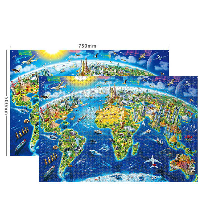 Hersteller Custom Großhandel Unterschiedliches Design 1000 Teile Puzzle für Erwachsene