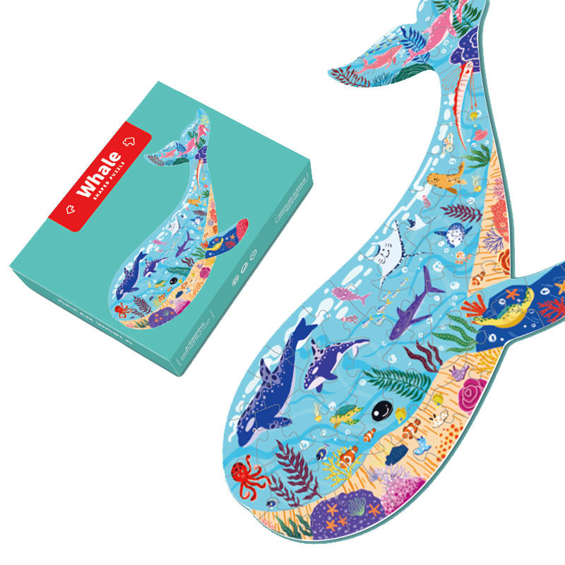 Neues pädagogisches Spielzeugspiel Tiere Elefant Papier Karton Kinderpuzzle für Kinder
