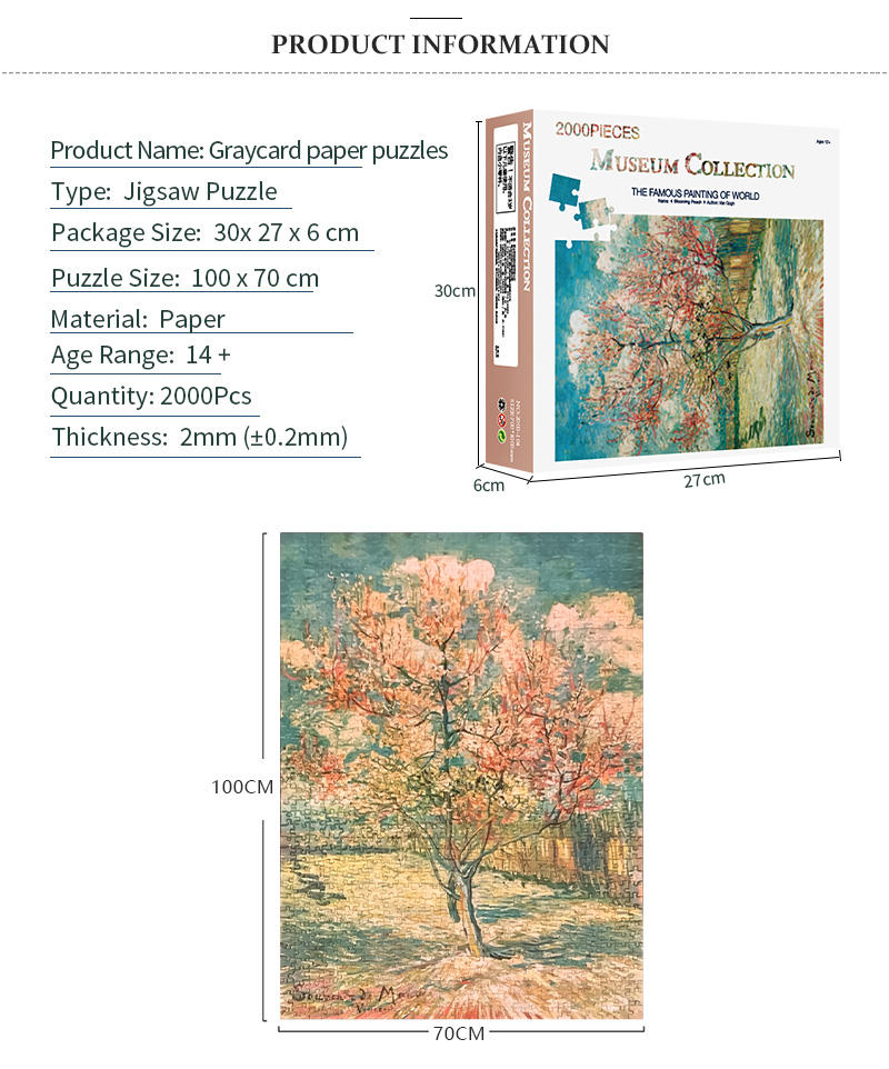Großhandel Intellektuelle Puzzles Diy Spiel Spielzeug Benutzerdefiniertes Drucken Erwachsene Puzzle 2000 Teile Puzzle